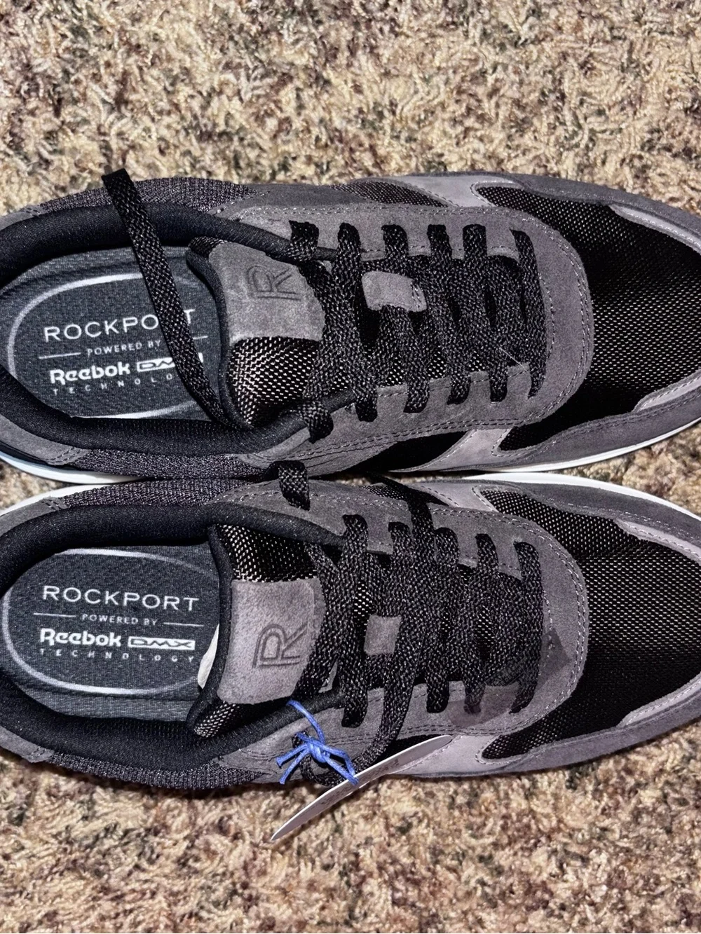 Rockport DMX Corvin RMDMXCORVIN Mens Gray Suede Lifestyle Sneakers Shoes Size 9W